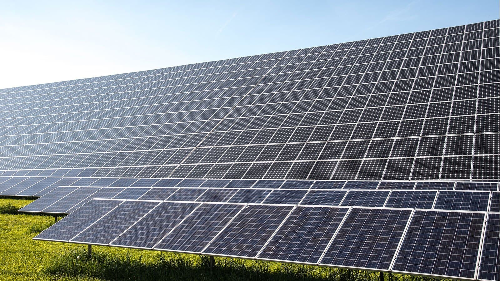 Close-up of solar panels